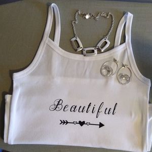 White Tank Top Shirt's